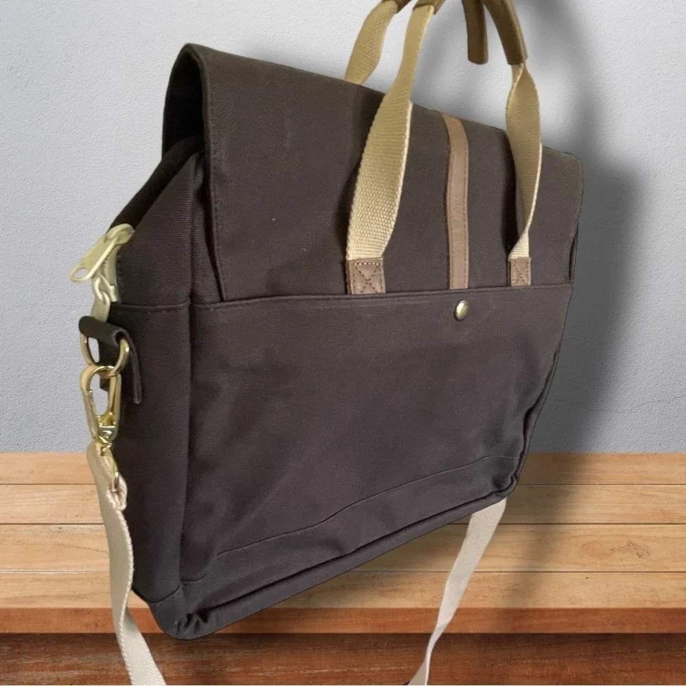 ESPEROS Baldwin Porter Black Brief Messenger Laptop Bag